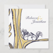 Noten over je eekhoorns huwelijksuitnodiging kaart (Achterkant)