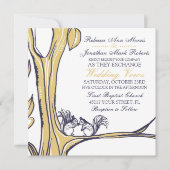 Noten over je eekhoorns huwelijksuitnodiging kaart (Voorkant)