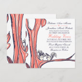 Noten over je eekhoorns huwelijksuitnodiging kaart (Voorkant / Achterkant)