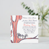 Noten over je eekhoorns huwelijksuitnodiging kaart (Staand voorkant)