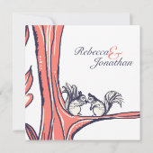 Noten over je eekhoorns huwelijksuitnodiging kaart (Achterkant)