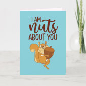 Noten over je Funny Squirrel Pun Valentijnsdag Feestdagen Kaart (Voorkant)