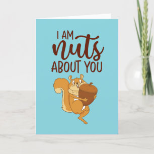 Noten over je Funny Squirrel Pun Valentijnsdag Feestdagen Kaart