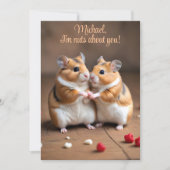 Noten over je hamster paar Valentijnsdag Kaart (Voorkant)