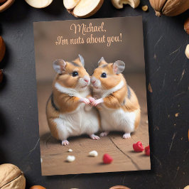 Noten over je hamster paar Valentijnsdag Kaart