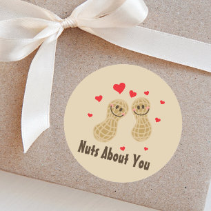 Noten over je luike pinda's Humor Cartoon Ronde Sticker