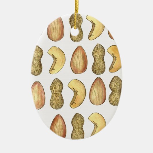 Noten over je Valentijnsdag van pindakaas Keramisch Ornament (Voorkant)