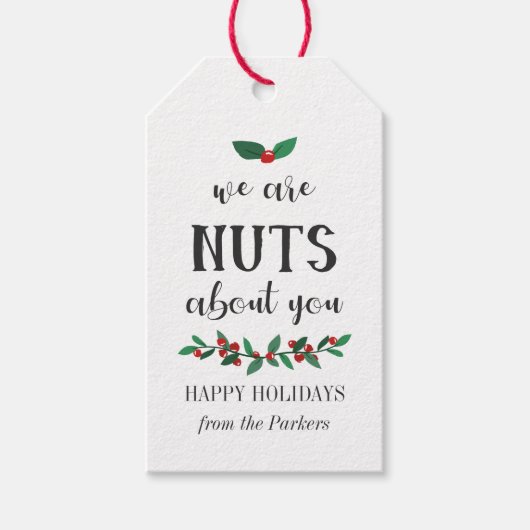 Noten over jou kerst takjes cadeaulabel (Voorkant)