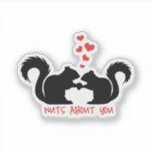 Noten over jou, schattige eekhoorns sticker (Voorkant)