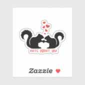 Noten over jou, schattige eekhoorns sticker (Vel)