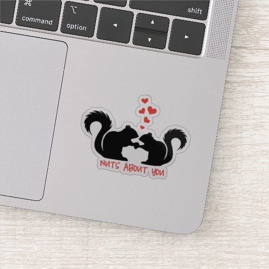 Noten over jou, schattige eekhoorns sticker (Detail)