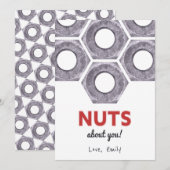 'Noten over jou' Valentijnsdag metallic bouten Kaart (Voorkant / Achterkant)