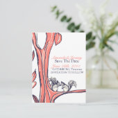 Noten over jullie eekhoorns sparen de datum aankondigingskaart (Staand voorkant)