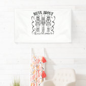 Noten Over Kerst Grappige Kerst Notenkraker Spandoek (Insitu)