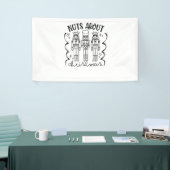 Noten Over Kerst Grappige Kerst Notenkraker Spandoek (Beurs)
