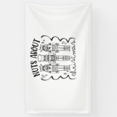 Noten Over Kerst Grappige Kerst Notenkraker Spandoek (Verticaal)