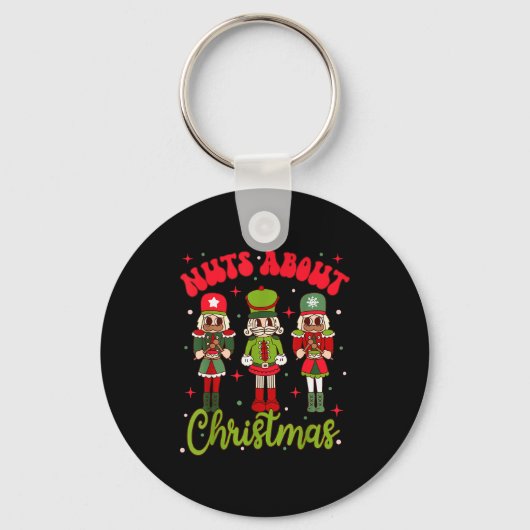 Noten over Kerst Groovy Kerst Notenkraker S Sleutelhanger (Voorkant)