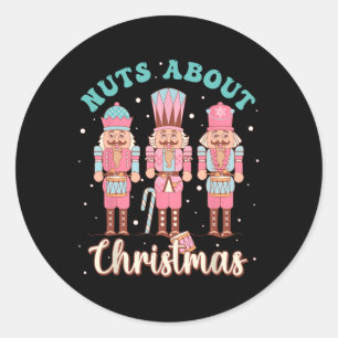 Noten Over Kerst Leuk Pastel Kerst Notenkrak Ronde Sticker