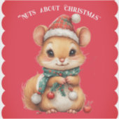 Noten over Kerst Mis Kabouter Winterjurk Sticker (Voorkant)