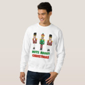 Noten Over Kerstmis Notenkraker Sweatshirt (Voorkant volledig)