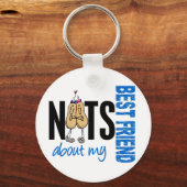 Noten over Mijn beste vriend 1 Blauw Sleutelhanger (Voorkant)