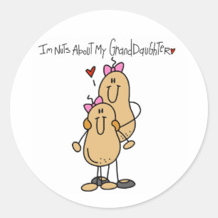 Noten over mijn kleindochter T-shirts en cadeaus Ronde Sticker