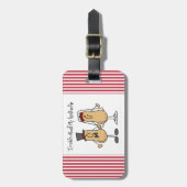 Noten over mijn man T-shirts en cadeautjes Bagagelabel (Voorkant verticaal)