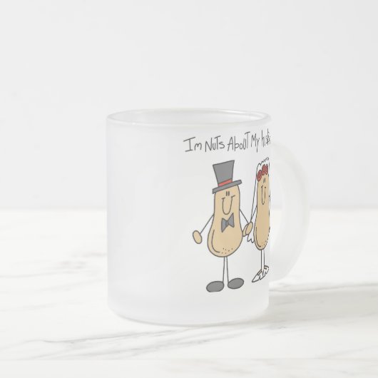 Noten over mijn man T-shirts en cadeautjes Matglas Koffiemok (Voorkant rechts)