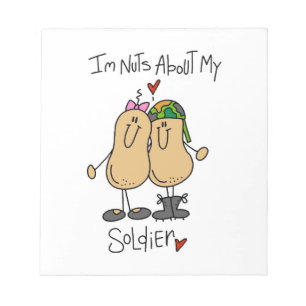 Noten over mijn soldaat T-shirts en cadeaus Notitieblok