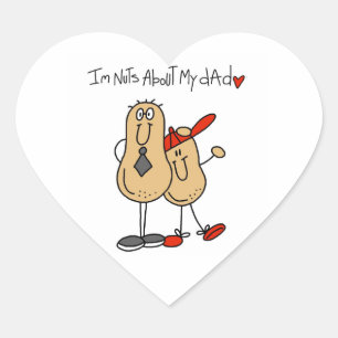 Noten over mijn vader T-shirts en cadeaus Hart Sticker