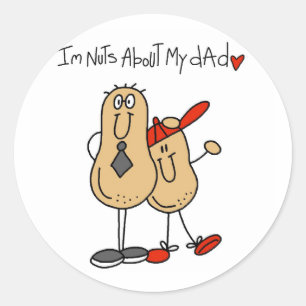 Noten over mijn vader T-shirts en cadeaus Ronde Sticker