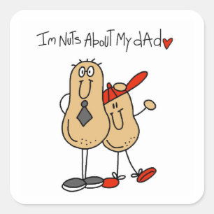 Noten over mijn vader T-shirts en cadeaus Vierkante Sticker