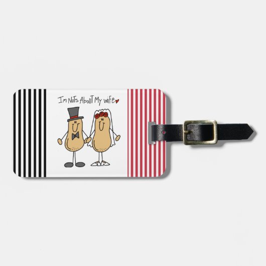 Noten over mijn vrouw T-shirts en cadeautjes Bagagelabel (Voorkant horizontaal)