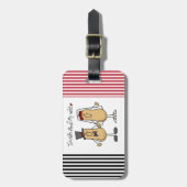 Noten over mijn vrouw T-shirts en cadeautjes Bagagelabel (Voorkant verticaal)