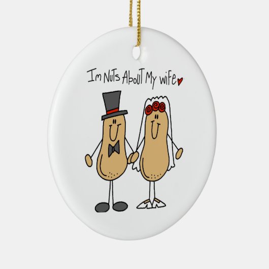 Noten over mijn vrouw T-shirts en cadeautjes Keramisch Ornament (Rechts)