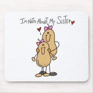 Noten over mijn zus T-shirts en cadeaus Muismat