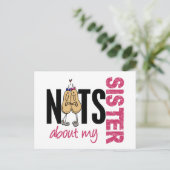Noten over mijn zuster 1 roze briefkaart (Staand voorkant)