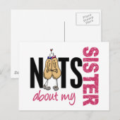 Noten over mijn zuster 1 roze briefkaart (Voorkant / Achterkant)