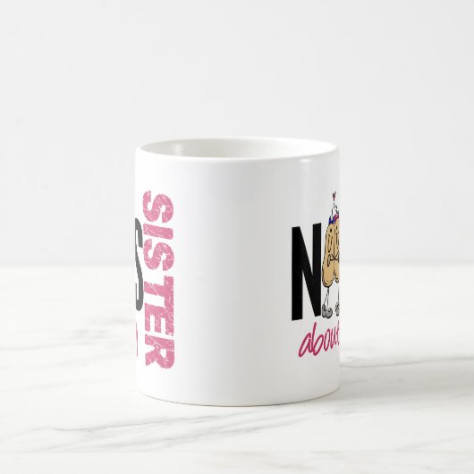 Noten over mijn zuster 1 roze koffiemok (Center)