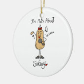 Noten over T-shirts en cadeautjes zingen Keramisch Ornament (Links)