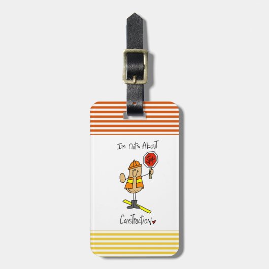 Noten over T-shirts voor de bouw en geschenken Bagagelabel (Voorkant verticaal)