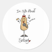 Noten over zingen ronde sticker (Voorkant)