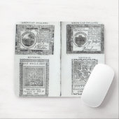 Noten van de continentale valuta muismat (Met muis)