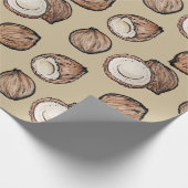 Noten voor kokospatroon cadeaupapier (Hoek)