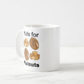 Noten Voor Walnoten Grappig Koffiemok (Voorkant links)