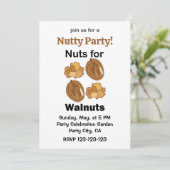 Noten Voor Walnoten Grappig Notig Feest Kaart (Staand voorkant)