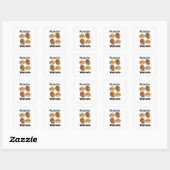 Noten Voor Walnoten Grappig Vierkante Sticker (Vel)
