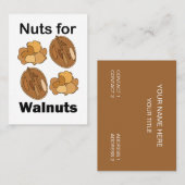 Noten Voor Walnoten Grappig Visitekaartje (Voorkant / Achterkant)
