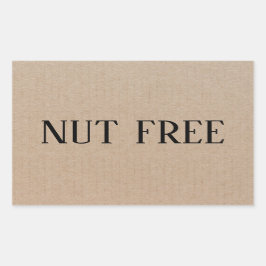 Noten Vrij Allergie Veilig Culinair Rechthoekige Sticker