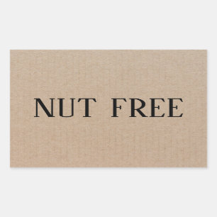 Noten Vrij Allergie Veilig Culinair Rechthoekige Sticker